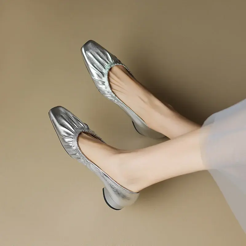CHIKO Melonie Square Toe Block Heels Pumps Shoes