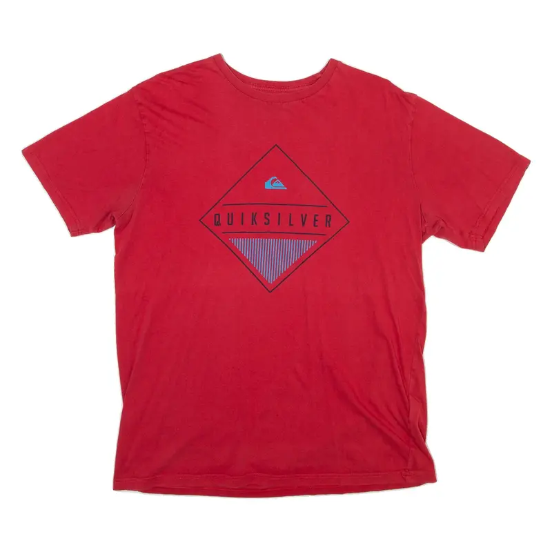 QUIKSILVER Mens T-Shirt Red L