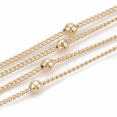 3.28 Feet Soldered Brass Curb Chains
