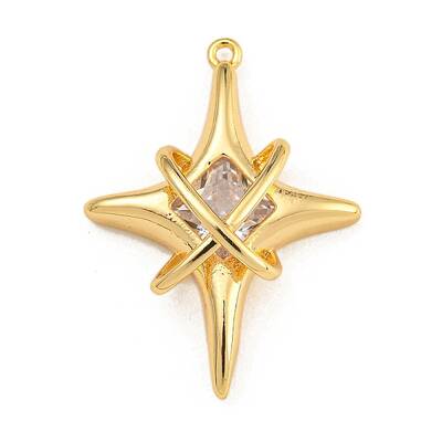 Rack Plating Brass Micro Pave Cubic Zirconia Pendants