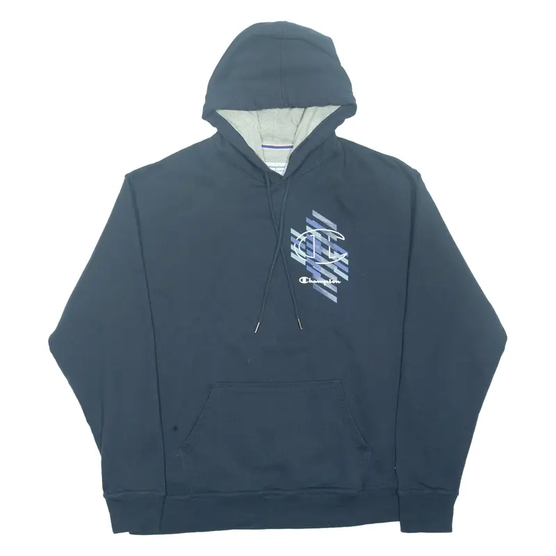 CHAMPION Mens Blue Hoodie XL