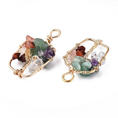 Natural Mixed Stone Pendants