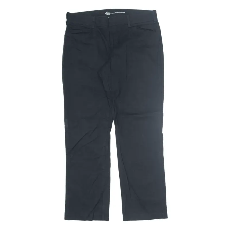DICKIES Curvy Trousers Black Regular Bootcut Womens W34 L32