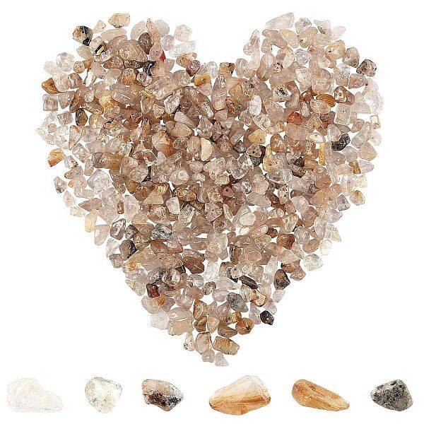 Natural Rutilated Quartz Chip Beads
