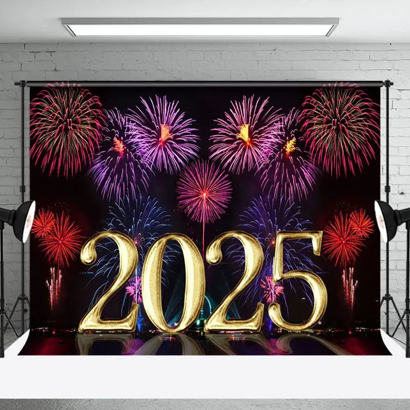 Aperturee 2025 Happy New Year Celebration Spectacle Holiday Backdrop - Aperturee