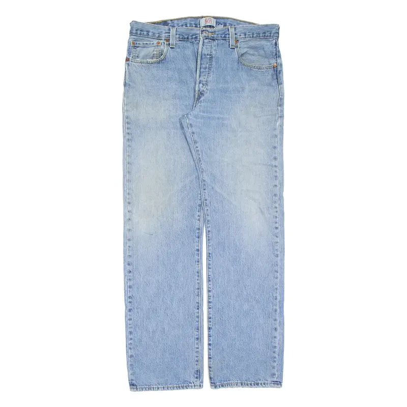 LEVI'S 501 Jeans Mens Blue Regular Straight Stone Wash W36 L34