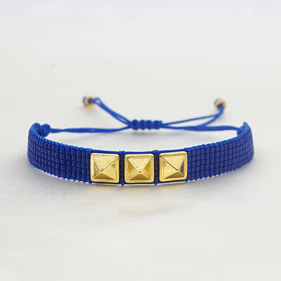 Glass Seed Braided Bead Bracelet