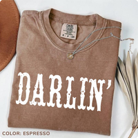 [Sale up to 70%] Comfort Colors DARLIN' Tshirt, Country Girl Shirts, Nashville Tee, Vintage Cowgirl , Funny Western