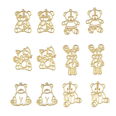 Hollow Alloy Open Back Bezel Pendants