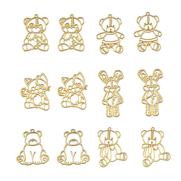 Hollow Alloy Open Back Bezel Pendants