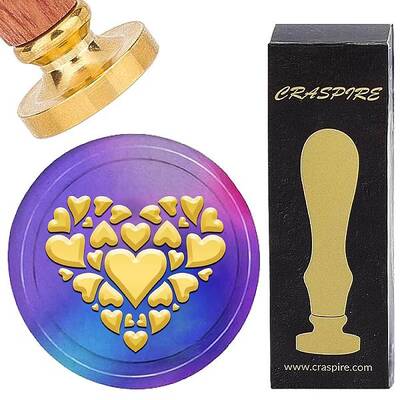 Brass Wax Seal Stamps with Wood Handle