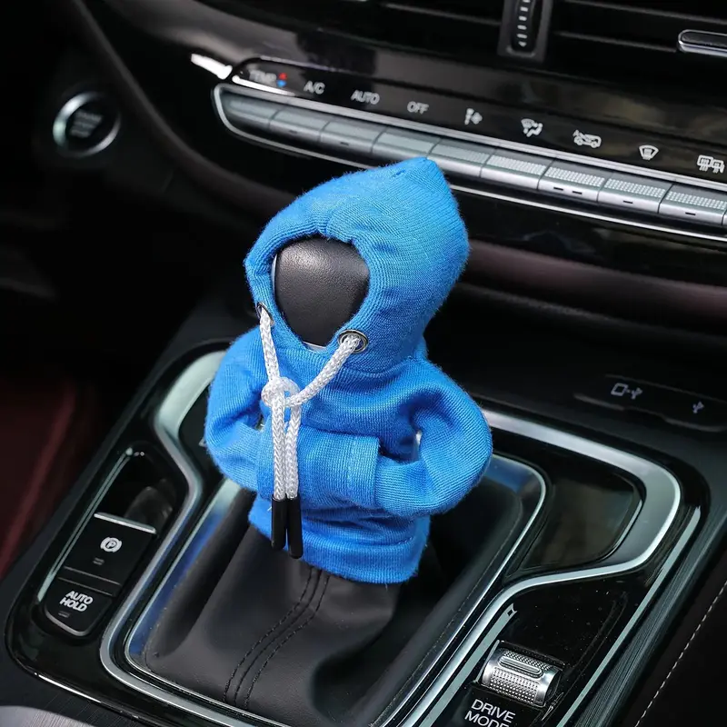 Car Gear Shift Cover, Fashionable Mini Hoodie Design Car Gear Shift Cover, Car Interior Decoration Accessories for Men & Wome...
