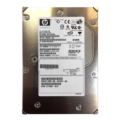 360209R-004 HP 72.8GB Ultra-320 SCSI 15000 3.5-inch Hard Drive