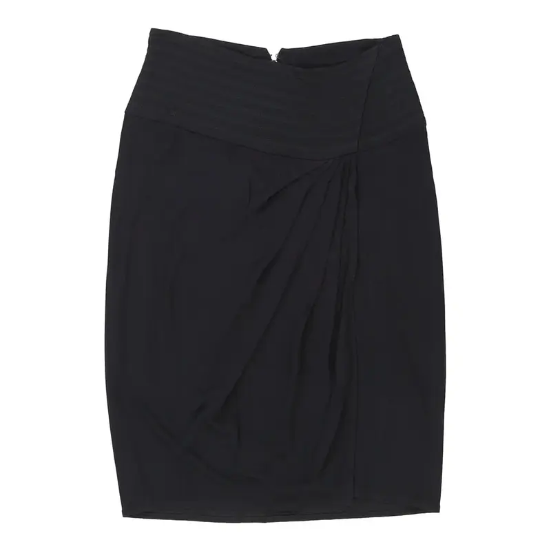 Gianni Versace Midi Pencil Skirt - 28W UK 8 Black Polyester Blend | Size: UK 8