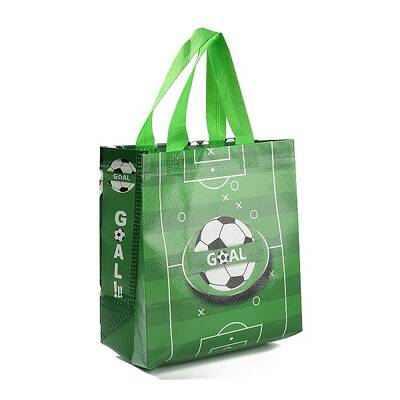 Football Printed Non-Woven Waterproof Tote Bags