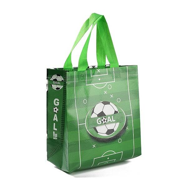Football Printed Non-Woven Waterproof Tote Bags