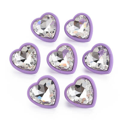 Crystal Rhinestone Heart Stud Earrings with 925 Sterling Silver Pins for Women