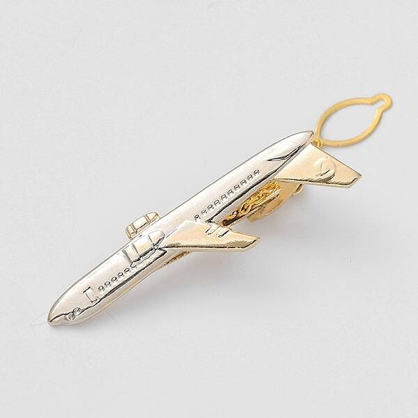 Brass Collar Tie Clips with Chain for Men