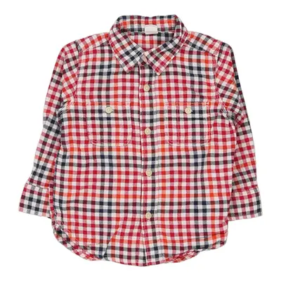 Age 2 Gap Checked Shirt - Medium Red Cotton