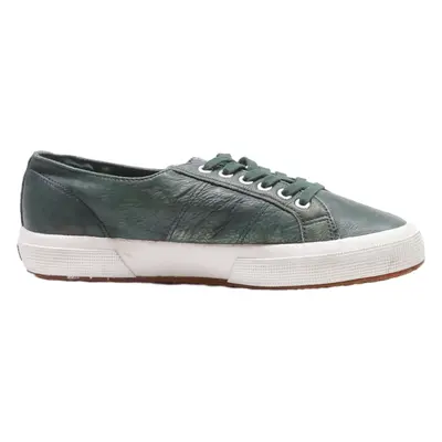 SUPERGA Low Top Trainers Green Leather Mens UK 8
