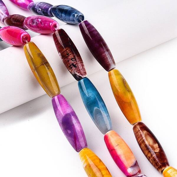 Natural Agate Dyed Beads Strands
