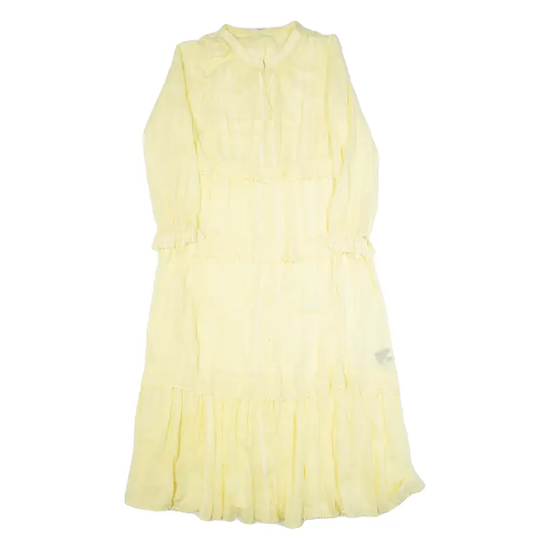 ETOILE ISABEL MARANT Womens Day Dress Yellow Long Sleeve Long S