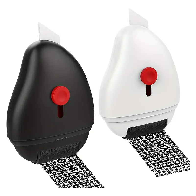 Random Color Security Stamp, 1 Count Identity Protector Roller Stamp, Confidential Address Stamp for DIY Craft Painting Rubbe...