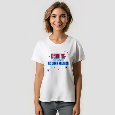 Blue Red Custom Name 50 Years Reunion T-Shirt