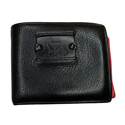Pre-owned christian louboutin Leather small leather goods Coolcard Wallet Small Good in Black with Slim Shape and Durable Fab...