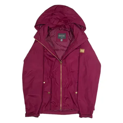 REGATTA Womens Rain Jacket Purple Hooded S