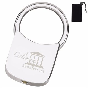 100 Custom Silver Twist-Lock Keyholder - Laser Engraved
