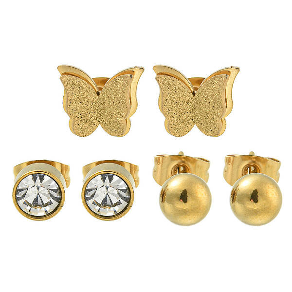 Ion Plating(IP) 304 Stainless Steel Stud Earrings