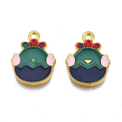 Rack Plating Alloy Enamel Pendants
