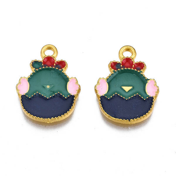 Rack Plating Alloy Enamel Pendants