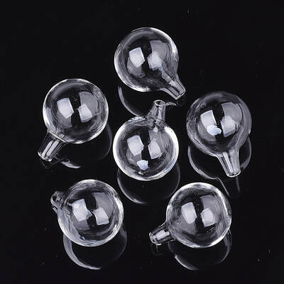 Handmade One Hole Blown Glass Globe Bottles