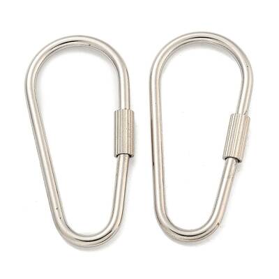 Non-Tarnish 304 Stainless Steel Screw Carabiner Lock Charms