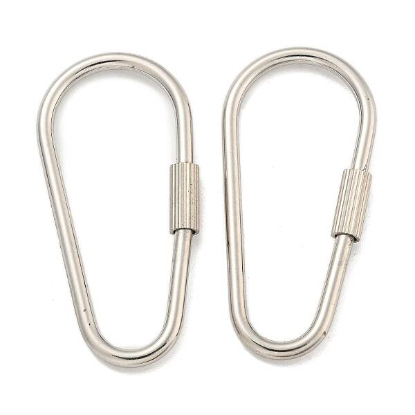 Non-Tarnish 304 Stainless Steel Screw Carabiner Lock Charms