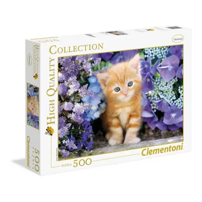 Clementoni, High Quality Collection, Ginger Cat In Flowers, Puzzle, Unisex, 500 pieces