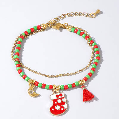Christmas Glass Multi-Strand Bracelets