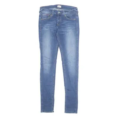 TOMMY HILFIGER Womens Jeans Blue Regular Tapered Stone Wash W28 L32