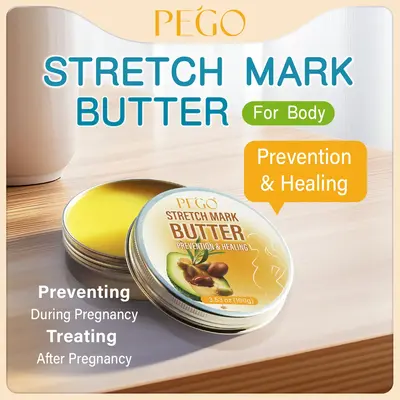 PEGO Stretch Mark Butter, Belly Moisturizer, Pregnant & Breastfeeding - Prevents & Heals Stretch Marks - Formula Enriched wit...