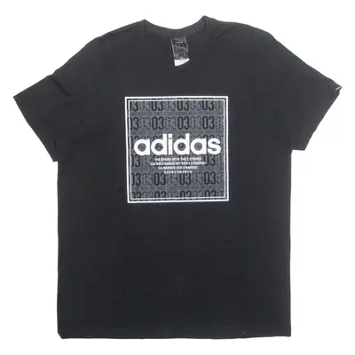 ADIDAS Mens T-Shirt Black L
