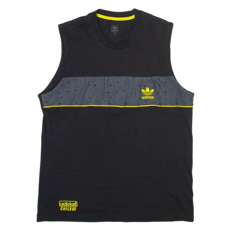 ADIDAS ORIGINALS Chile 62 Mens Vest Black Sleeveless Crew Neck M