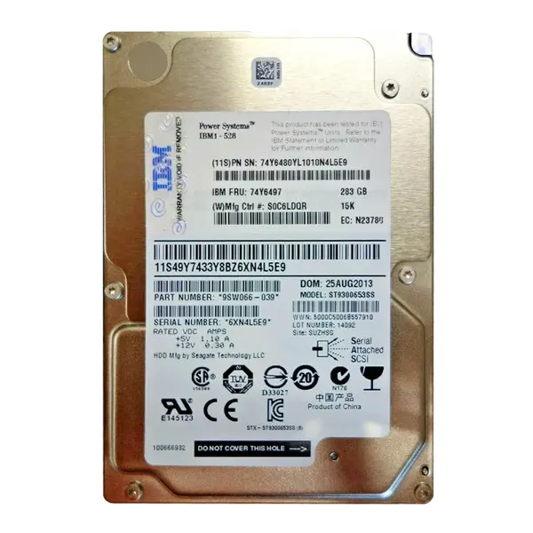 74Y6497 IBM 300GB 6Gb/s SAS 15000 2.5-Inch Hard Drive