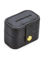 Sterling Forever Travel Ring Case for Women – Faux Leather Mini Jewelry Organizer with 4 Slots – Compact Storage Box for ...