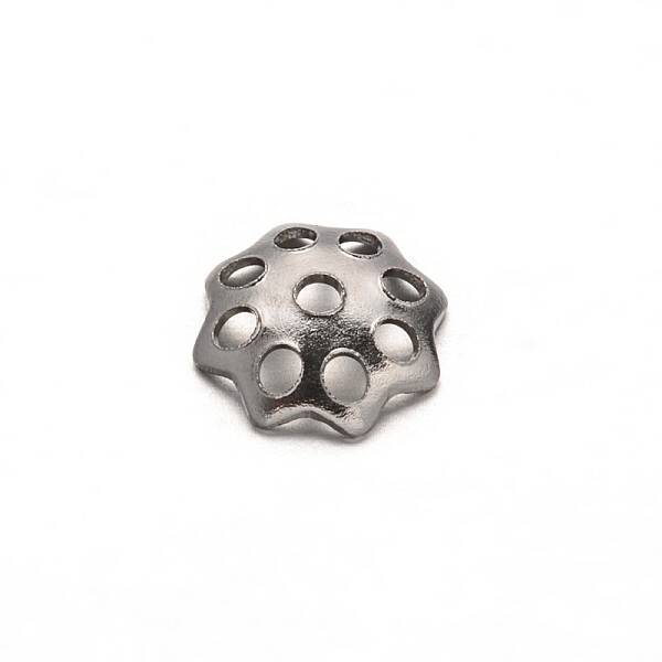 Tarnish Resistant Multi-Petal Flower 304 Stainless Steel Bead Caps