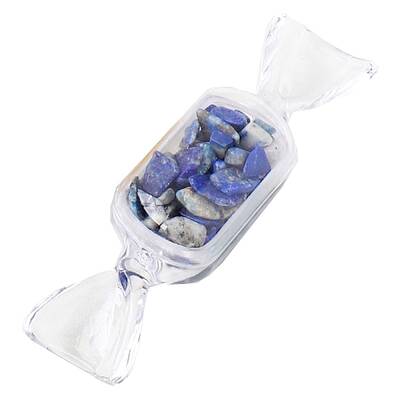 Raw Natural Lapis Lazuli Chip in Plastic Candy Box Display Decorations