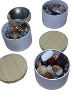 Crystal Confetti Scoop - Inuitively Curated Scoops with Amethyst, Rose Quartz & More in Jar Tins - Ethically Sourced Home Orn...