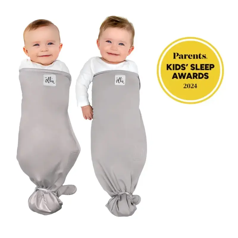 The Ollie Swaddle - Moisture-Wicking for Better Sleep - Promotes Neuro-Development, Eases Waking & Soothing, Adjustable Fit f...