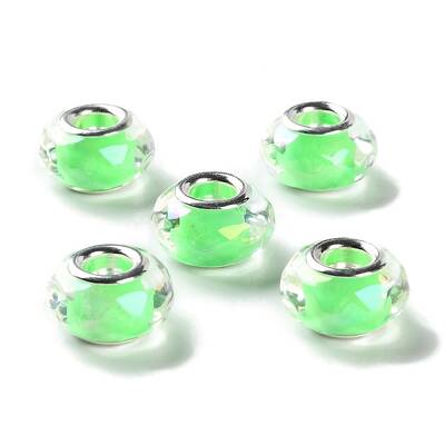 Shell Filling Brass Cores Acrylic European Beads